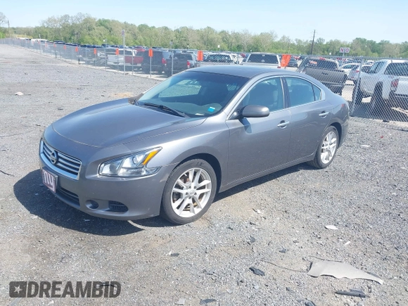 2014 Nissan Maxima S with VIN 1N4AA5AP9EC458206, listed as a IAAI auction lot 42164044 with 109,194 mi miles and . Bid and sale history available at DreamBid. Image 2.