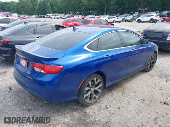 2015 Chrysler 200 C with VIN 1C3CCCCG9FN520292, listed as a IAAI auction lot 38802898 with 188,083 mi miles. Bid and sale history available at carsss.com. Image 4.