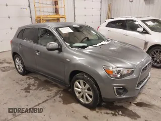 2014 Mitsubishi Outlander Sport SE with VIN 4A4AR4AUXEE019404, listed as a IAAI auction lot 41356921 with 255,402 mi miles. Bid and sale history available at carsss.com. Image 1.