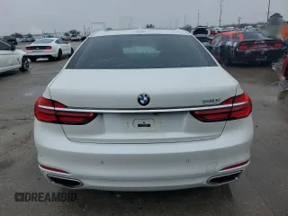 2017 BMW 7 Series 740i with VIN WBA7E2C55HG739366, listed as a Copart auction lot 45961575 with 0 mi miles and Salvage Title. Bid and sale history available at carsss.com. Image 6.