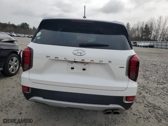 2022 Hyundai Palisade SEL with VIN KM8R3DHEXNU349913, listed as a Copart auction lot 86847684 with 65,153 mi miles and Salvage Title. Bid and sale history available at carsss.com. Image 6.