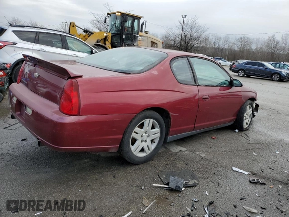 2006 Chevrolet Monte Carlo LT 3.9L z VIN 2G1WK151069170409, wystawiony jako Copart lot #85501804 z przebiegiem 277 922 mil mil oraz Szkoda całkowita • Salvage title. Historia ofert i sprzedaży dostępna na DreamBid. Obrazek 3.