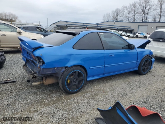 2000 Honda Civic Si with VIN 1HGEM1157YL047810, listed as a Copart auction lot 49637045 with 236,533 mi miles and Salvage Title. Bid and sale history available at carsss.com. Image 3.