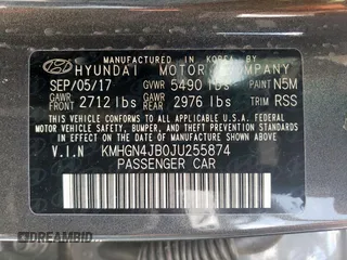 2018 Genesis G80 Sport with VIN KMHGN4JB0JU255874, listed as a Copart auction lot 54160365 with 97,440 mi miles and Salvage title. Bid and sale history available at DreamBid. Image 12.