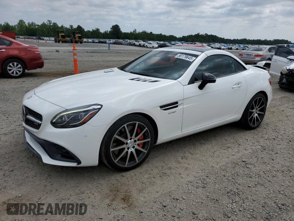2017 Mercedes-Benz SLC 43 AMG z VIN WDDPK6GA6HF137047, wystawiony jako Copart lot #56179645 z przebiegiem 17 049 mil mil oraz Szkoda całkowita • Salvage title. Historia ofert i sprzedaży dostępna na DreamBid. Obrazek 1.