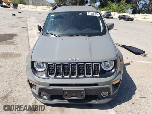 2021 Jeep Renegade Latitude with VIN ZACNJDBB5MPN15842, listed as a Copart auction lot 57616105 with 43,553 mi miles and Salvage title. Bid and sale history available at DreamBid. Image 5.