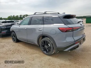 2025 Infiniti QX60 с VIN 5N1AL1FR3SC332678, выставлен на аукционе Copart как лот 60646265 с пробегом 3 907 миль миль и Списание • Salvage title. История ставок и продаж доступна на DreamBid. Изображение 2.