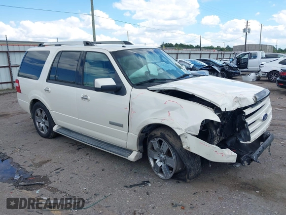 2007 Ford Expedition Limited z VIN 1FMFU19597LA38107, wystawiony jako IAAI lot #42218431 z przebiegiem 180 701 mil mil oraz . Historia ofert i sprzedaży dostępna na DreamBid. Obrazek 1.