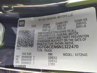 2022 GMC Canyon 4WD Elevation с VIN 1GTG6CEN6N1322470, выставлен на аукционе IAAI как лот 42028059 с пробегом 23 985 миль миль и . История ставок и продаж доступна на DreamBid. Изображение 9.