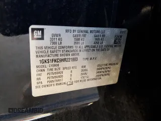 2017 GMC Yukon XL SLE with VIN 1GKS1FKC9HR221883, listed as a Copart auction lot 81000144 with 93,494 mi miles and Clean Title. Bid and sale history available at carsss.com. Image 12.