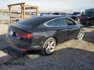 2018 Audi A5 Sportback Premium with VIN WAUDNCF59JA017458, listed as a Copart auction lot 88017795 with 81,412 mi miles and Salvage Title. Bid and sale history available at carsss.com. Image 3.