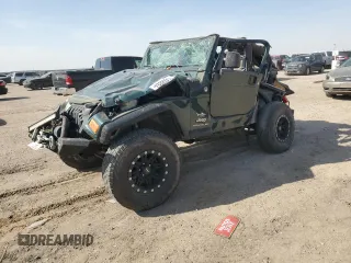 2005 Jeep Wrangler SE with VIN 1J4FA29175P331391, listed as a Copart auction lot 76608824 with 98,268 mi miles and Salvage Title. Bid and sale history available at carsss.com. Image 1.