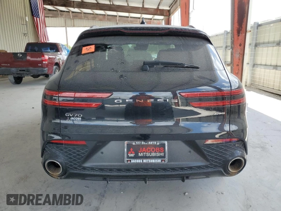 2022 Genesis GV70 2.5T with VIN KMUMADTB5NU034130, listed as a Copart auction lot 55062135 with Not Provided miles and Salvage Title. Bid and sale history available at DreamBid. Image 6.