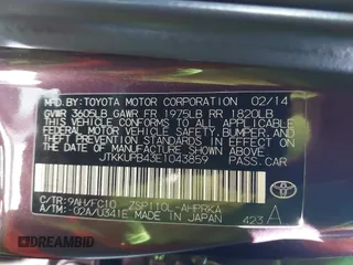 2014 Scion xD z VIN JTKKUPB43E1043859, wystawiony jako IAAI lot #41831643 z przebiegiem 102 092 mil mil oraz . Historia ofert i sprzedaży dostępna na DreamBid. Obrazek 9.