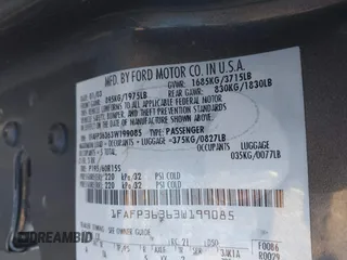 2003 Ford Focus SE Fleet с VIN 1FAFP36363W199085, выставлен на аукционе IAAI как лот 41832671 с пробегом 160 015 миль миль и . История ставок и продаж доступна на DreamBid. Изображение 9.