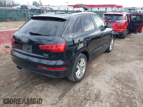 2017 Audi Q3 Premium with VIN WA1ECCFS5HR016753, listed as a IAAI auction lot 41630346 with 77,476 mi miles. Bid and sale history available at carsss.com. Image 4.