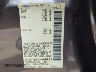 2013 Nissan Altima SL with VIN 1N4AL3AP0DN444437, listed as a IAAI auction lot 42703532 with 195,298 mi miles and . Bid and sale history available at DreamBid. Image 9.