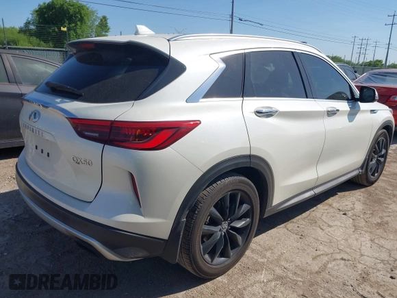 2019 Infiniti QX50 Essential with VIN 3PCAJ5M14KF119529, listed as a IAAI auction lot 42029337 with 88,844 mi miles and . Bid and sale history available at DreamBid. Image 4.