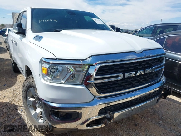 2022 Ram 1500 Big Horn with VIN 1C6SRFBT0NN179909, listed as a IAAI auction lot 42747237 with 91,521 mi miles and . Bid and sale history available at DreamBid. Image 12.