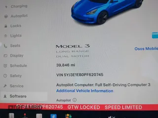 2023 Tesla Model 3 Long Range with VIN 5YJ3E1EB0PF620745, listed as a IAAI auction lot 42010603 with 39,846 mi miles and . Bid and sale history available at DreamBid. Image 7.