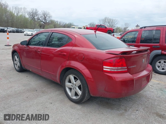 2008 Dodge Avenger SXT with VIN 1B3LC56R98N587306, listed as a IAAI auction lot 41935259 with 197,405 mi miles. Bid and sale history available at carsss.com. Image 3.