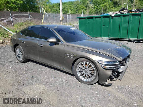 2023 Genesis G80 2.5T with VIN KMTGB4SC9PU195382, listed as a Copart auction lot 54671395 with 33,103 mi miles and Non Repairable. Bid and sale history available at carsss.com. Image 4.