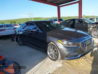 2019 Genesis G80 3.8L with VIN KMHGN4JE8KU299195, listed as a IAAI auction lot 42556436 with 62,941 mi miles and . Bid and sale history available at DreamBid. Image 1.