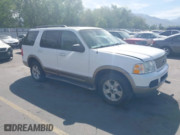 2003 Ford Explorer Eddie Bauer z VIN 1FMZU74K13UC38755, wystawiony jako IAAI lot #42238569 z przebiegiem 216 081 mil mil oraz . Historia ofert i sprzedaży dostępna na DreamBid. Obrazek 1.