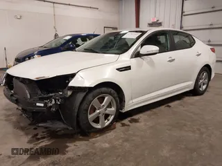 2015 Kia Optima LX z VIN 5XXGM4A76FG417507, wystawiony jako IAAI lot #41707567 z przebiegiem 136 466 mil mil oraz . Historia ofert i sprzedaży dostępna na DreamBid. Obrazek 2.