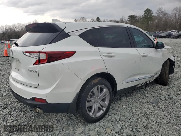 2021 Acura RDX w/Advance Package with VIN 5J8TC1H77ML019498, listed as a Copart auction lot 49355645 with 53,990 mi miles and Salvage Title. Bid and sale history available at carsss.com. Image 3.