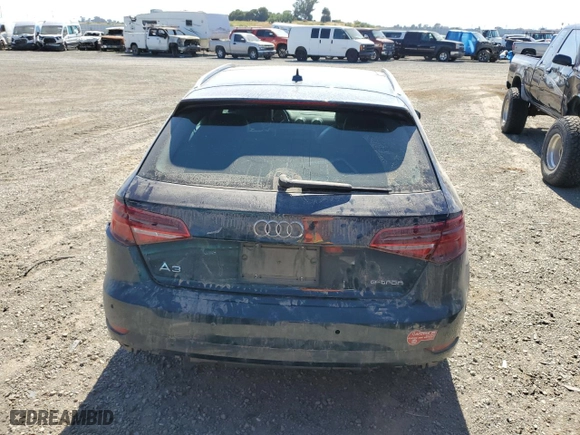 2017 Audi A3 Sportback e-tron Premium Plus with VIN WAUTPBFF7HA146009, listed as a Copart auction lot 58460494 with 124,656 mi miles and Salvage Title. Bid and sale history available at carsss.com. Image 6.