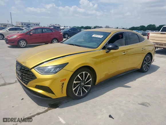 2020 Hyundai Sonata SEL Plus with VIN 5NPEJ4J22LH018856, listed as a Copart auction lot 53615775 with 182,798 mi miles and Clean Title. Bid and sale history available at carsss.com. Image 1.