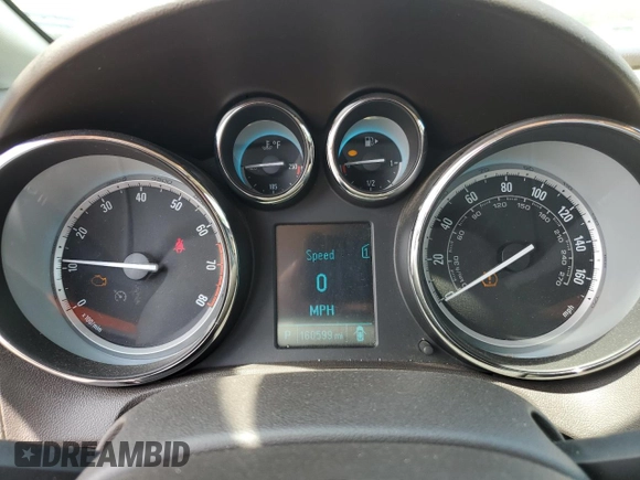 2013 Buick Verano Group with VIN 1G4PS5SKXD4170932, listed as a Copart auction lot 61012875 with 160,599 mi miles and Salvage title. Bid and sale history available at DreamBid. Image 9.