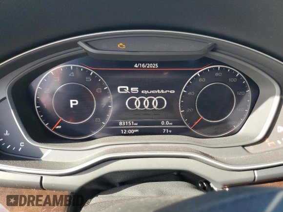 2018 Audi Q5 Premium Plus with VIN WA1BNAFY4J2230928, listed as a Copart auction lot 53123145 with 83,151 mi miles and Salvage Title. Bid and sale history available at DreamBid. Image 9.