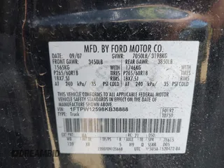2008 Ford F-150 XLT с VIN 1FTPW12598KB38888, выставлен на аукционе IAAI как лот 41944022 с пробегом 165 865 миль миль и . История ставок и продаж доступна на DreamBid. Изображение 9.