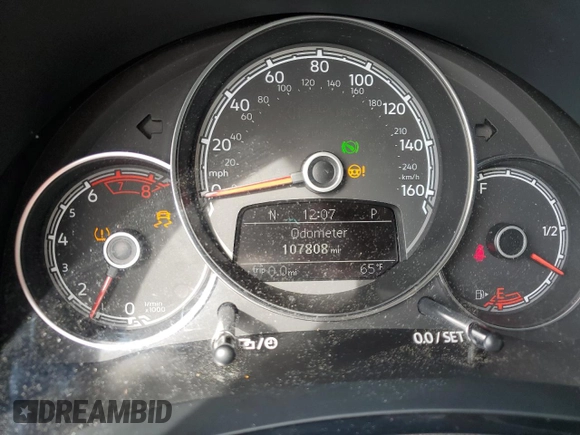 2017 Volkswagen Beetle Fleet with VIN 3VWF17AT2HM631251, listed as a Copart auction lot 58301085 with 107,808 mi miles and Salvage title. Bid and sale history available at DreamBid. Image 9.