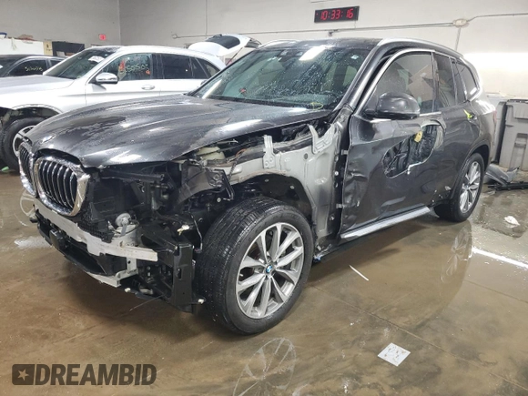 2019 BMW X3 xDrive30i with VIN 5UXTR9C50KLR05045, listed as a Copart auction lot 50721855 with 62,139 mi miles and Salvage Title. Bid and sale history available at DreamBid. Image 1.