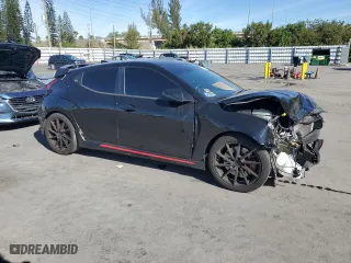 2020 Hyundai Veloster N with VIN KMHT36AH8LU007802, listed as a Copart auction lot 47702105 with 65,348 mi miles and Non Repairable. Bid and sale history available at carsss.com. Image 4.