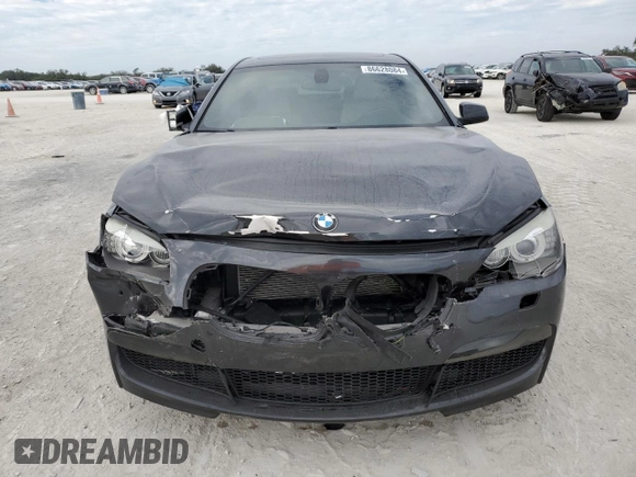 2011 BMW 7 Series 740Li with VIN WBAKB4C53BC574284, listed as a Copart auction lot 86628084 with 77,760 mi miles and Salvage title. Bid and sale history available at DreamBid. Image 5.