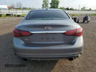 2020 Infiniti Q50 Luxe with VIN JN1EV7AR3LM254928, listed as a Copart auction lot 61452425 with 135,601 mi miles and Salvage title. Bid and sale history available at DreamBid. Image 6.