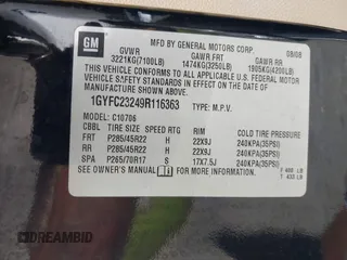 2009 Cadillac Escalade z VIN 1GYFC23249R116363, wystawiony jako IAAI lot #39887498 z przebiegiem 140 095 mil mil oraz . Historia ofert i sprzedaży dostępna na DreamBid. Obrazek 9.
