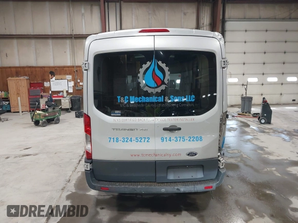 2015 Ford Transit Cargo with VIN 1FTNR1CM6FKA19083, listed as a IAAI auction lot 41790045 with 56,762 mi miles and . Bid and sale history available at carsss.com. Image 16.