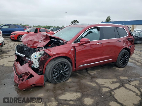 2022 Cadillac XT6 Premium Luxury with VIN 1GYKPDRS6NZ150451, listed as a Copart auction lot 57636235 with 43,553 mi miles and Clean title. Bid and sale history available at DreamBid. Image 1.