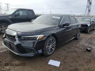 2024 Honda Civic Sedan Touring with VIN 2HGFE1F96RH325737, listed as a Copart auction lot 46089845 with 24,722 mi miles and Salvage Title. Bid and sale history available at carsss.com. Image 1.