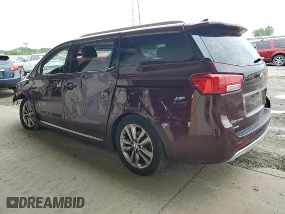 2017 Kia Sedona SX-L with VIN KNDME5C14H6279899, listed as a Copart auction lot 60642874 with 102,658 mi miles and Salvage Title. Bid and sale history available at carsss.com. Image 2.