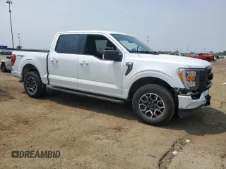 2023 Ford F-150 XL with VIN 1FTEW1EP7PFB66555, listed as a Copart auction lot 59384665 with 28,495 mi miles and Salvage title. Bid and sale history available at DreamBid. Image 4.