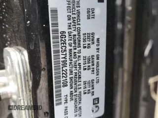 2009 Pontiac G8 GT with VIN 6G2EC57Y99L222108, listed as a Copart auction lot 49906085 with 98,783 mi miles and Salvage Title. Bid and sale history available at carsss.com. Image 12.