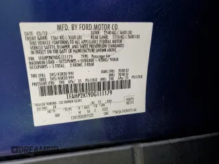 2013 Ford Taurus SHO with VIN 1FAHP2KT9DG111179, listed as a Copart auction lot 62470365 with 238,116 mi miles and Salvage title. Bid and sale history available at DreamBid. Image 12.