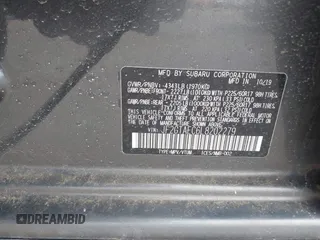 2020 Subaru Crosstrek Premium with VIN JF2GTAEC6L8202279, listed as a IAAI auction lot 41923723 with 49,734 mi miles. Bid and sale history available at carsss.com. Image 9.