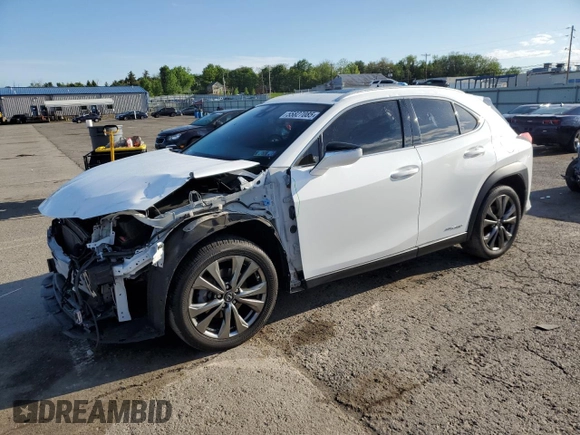 2020 Lexus UX 250h F Sport с VIN JTHR9JBH6L2036806, выставлен на аукционе Copart как лот 55827085 с пробегом 45 122 миль миль и Списание • Salvage title. История ставок и продаж доступна на DreamBid. Изображение 1.